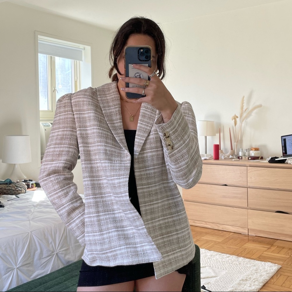 Something Navy Barbie Tweed Blazer